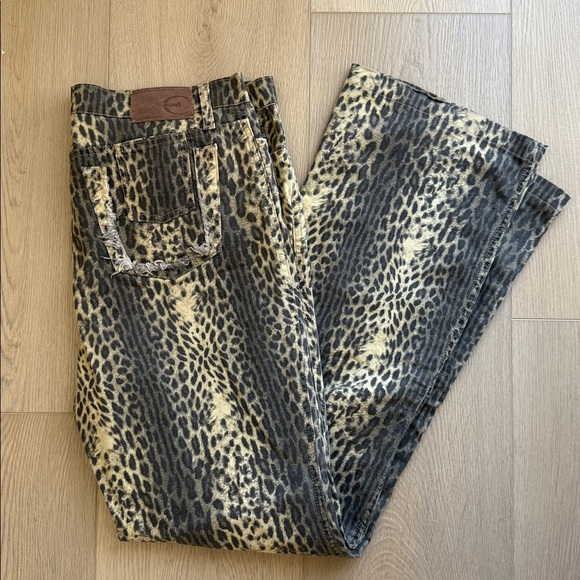 Just Cavalli Denim - Roberto Cavalli Just Cavalli leopard Print Straight Leg Pants size L/XL